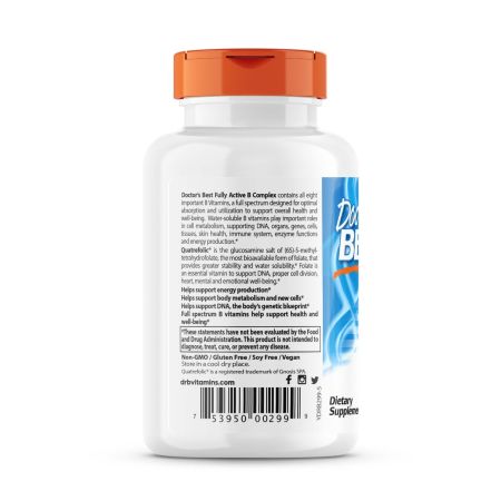 Doctor's Best Fully Active B Complex With Quatrefolic, 30 VCapsules ...