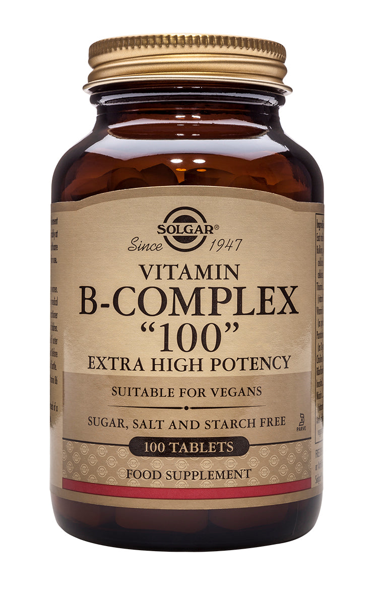 Solgar Formula Vitamin B-Complex ''100'' Extra High Potency,100 Tablets ...