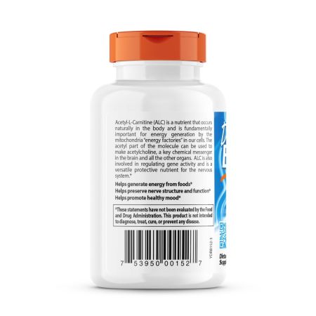 Doctor's Best Acetyl-L-Carnitine with Biosint Carnitines 500mg, 120 VCapsules