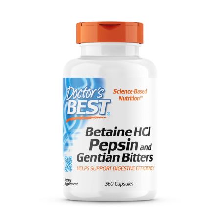 Doctor's Best Betaine HCL, Pepsin and Gentian Bitters, 360 Capsules