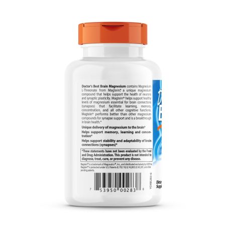 Doctor's Best  Brain Magnesium with Magtein 50mg, 90 VCapsules