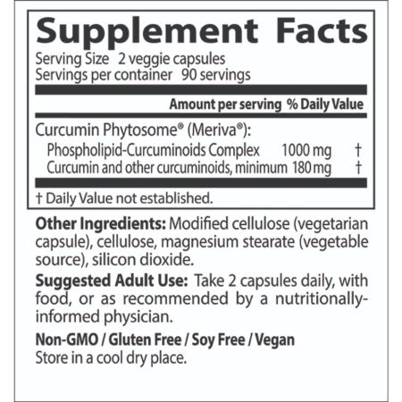 Doctor's Best  Curcumin Phytosome with Meriva 500mg, 180 VCapsules