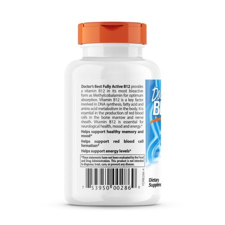 Doctor's Best Fully Active B12 1,500mcg, 60 VCapsules