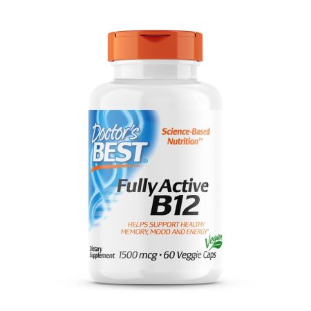 Doctor's Best Fully Active B12 1,500mcg, 60 VCapsules