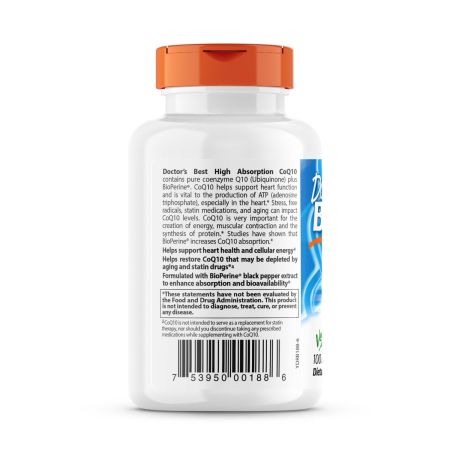 Doctor's Best High Absorption CoQ10 with BioPerine 100mg, 120 VCapsules