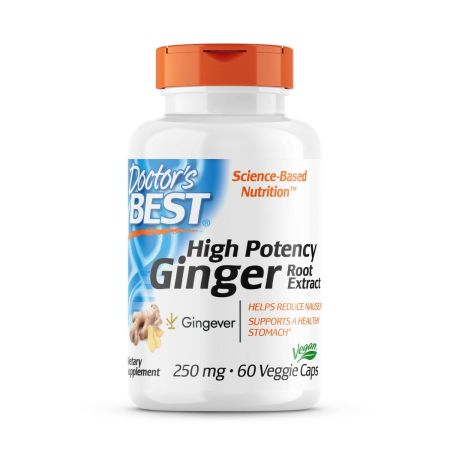 Doctor's Best High Potency Ginger 250mg, 60 VCapsules