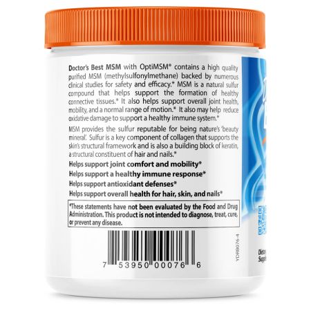 Doctor's Best MSM Powder with OptiMSM 1000mg, 250gr