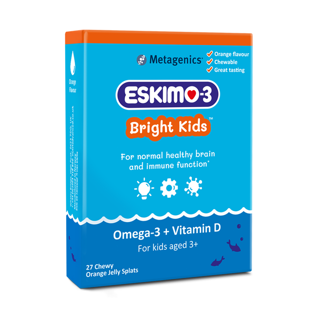 Eskimo-3 Bright Kids- Orange, 27 Chewables