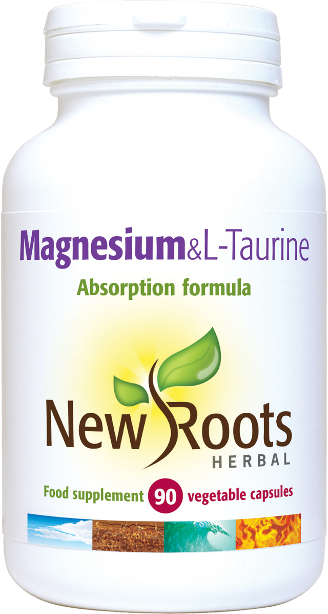 New Roots Herbal Magnesium & L-Taurine,  90 Capsules