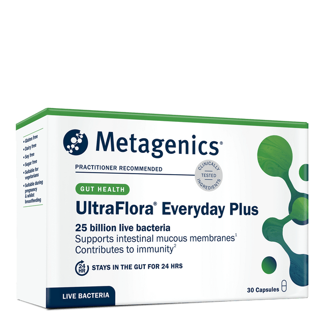 Metagenics UltraFlora Everyday Plus, 30 Capsules (Ultra Probioplex Plus)