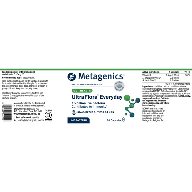 Metagenics UltraFlora Everyday, 60 Capsules ( Ultra Probioplex )