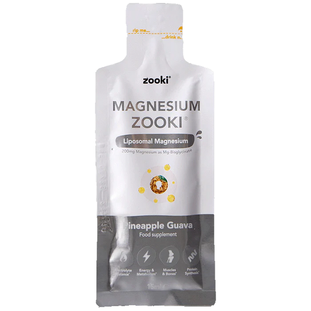 Zooki Liposomal Magnesium Bisglycinate 1,500mg- Pineapple Guava Flavour, 1 x 15ml