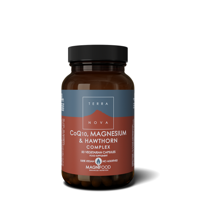 Terranova Co-Q-10 Magnesium & Hawthorn, 50 Capsules