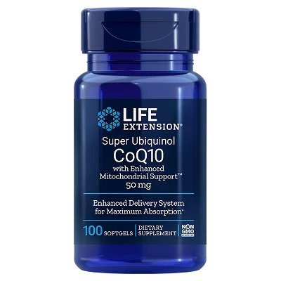 Life Extension Super Ubiquinol CoQ10 with Mitochondrial Support- 50mg,100 Softgels