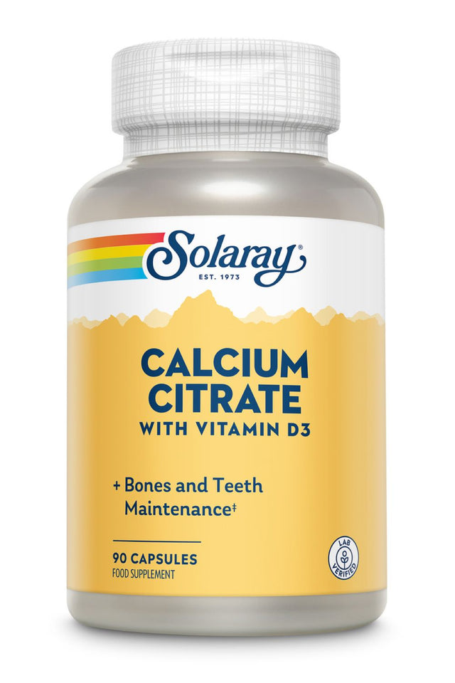 Solaray Calcium Citrate & D3, 90 Capsules