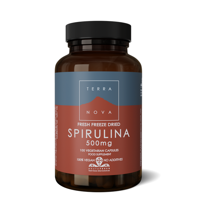 Terranova Spirulina 500mg, 100 VCapsules