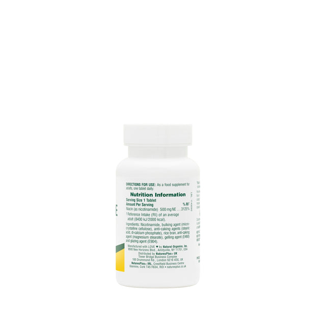 Nature's Plus Niacinamide 500mg, 90 Tablets