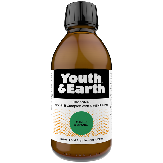 Youth & Earth Liposomal B Complex with 5-MTHF Folate, 250ml