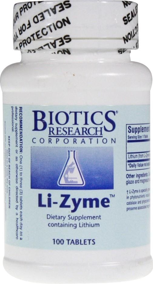 Biotics Research Li-Zyme, 100 Tablets