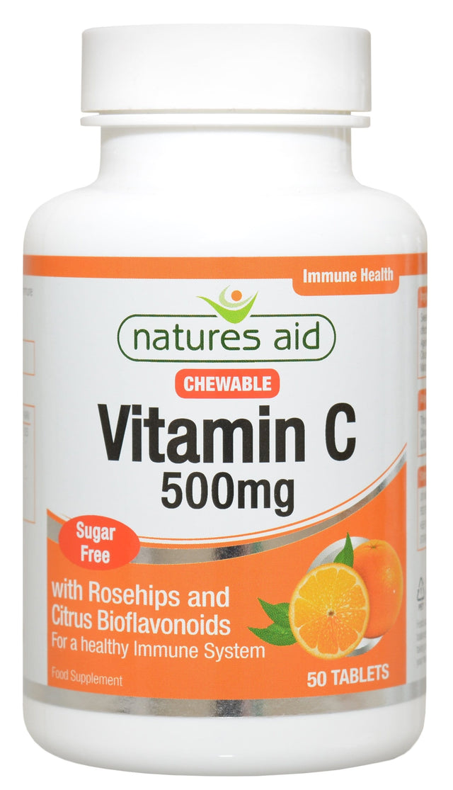 Natures Aid Vitamin C Sugar Free, 50 Tablets